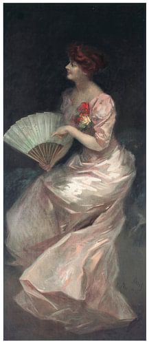 Jules Chéret – Portrait de la Baronne Vitta