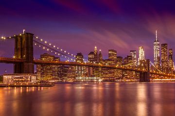 BROOKLYN BRIDGE Sonnenuntergang über New York City von Melanie Viola