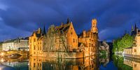 La ville historique de Bruges après le coucher du soleil par Henk Meijer Photography Aperçu