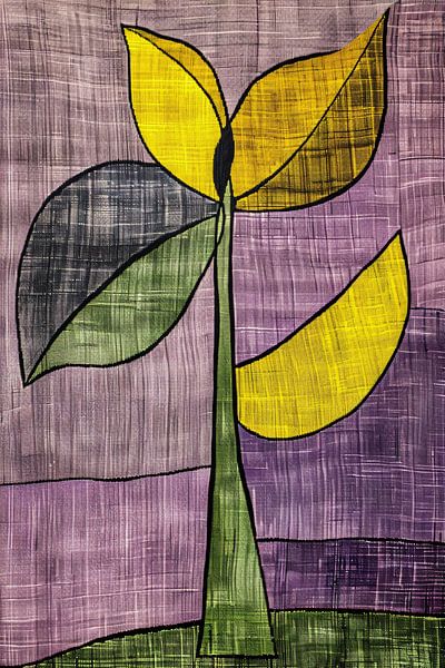 Abstract plant illustration in modern colours by Art & Soul Creations