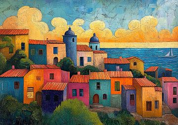 Matisse geïnspireerde zee mediterraan fauvisme van Niklas Maximilian