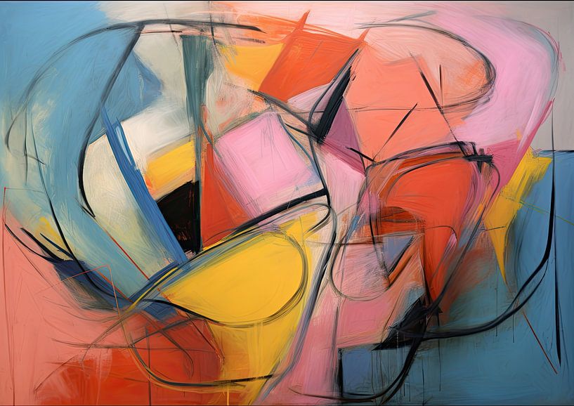 Hal van Abstract Schilderij
