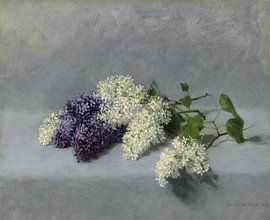 Benedicte Scheel,Still life with lilacs