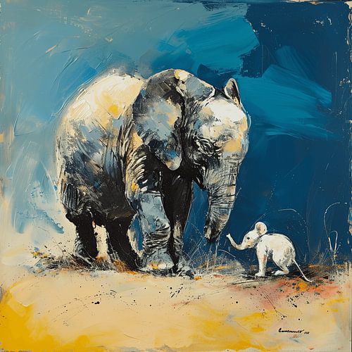 fairy tale of an elephant and a mouse