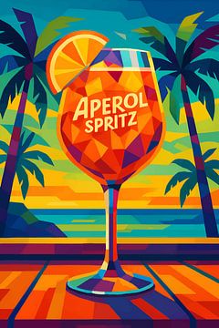 Illustration de l'Aperol Spritz Popart. sur Johannes