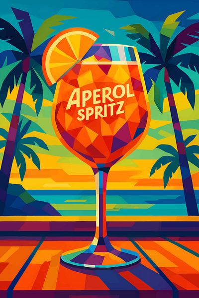 Illustration de l'Aperol Spritz Popart. par Johannes