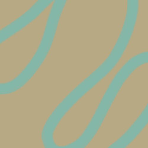 Boho abstracte lijnen in mintgroen en lichtgoud