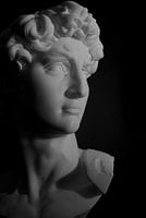 Le David de Michel-Ange : un chef-d'œuvre iconique en noir et blanc