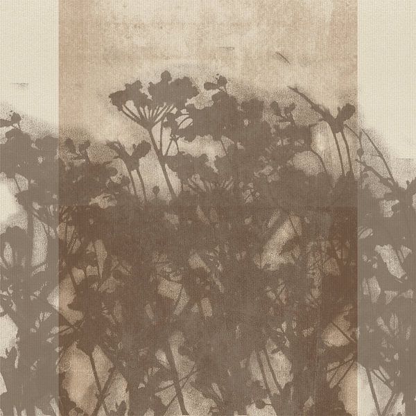 Herbes et fleurs de prairie abstraites en style vintage par Dina Dankers