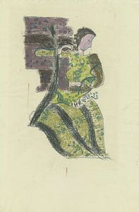 August Babberger - Weibliche Figur nach rechts