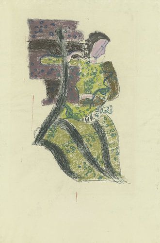 August Babberger - Weibliche Figur nach rechts