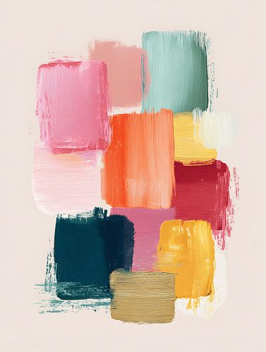 Abstract blokken in frisse kleuren