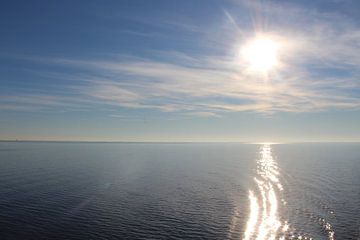 De zee, de zon, de horizon. van Angela van den Berg
