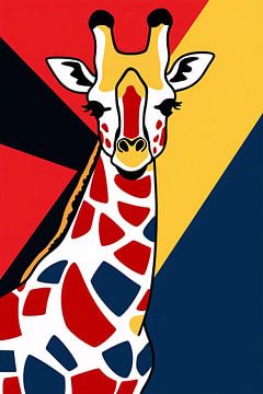 Kleurrijke abstracte giraffe kunst van Imperial Art House