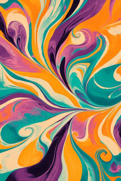Swirls of colour in vibrant tones by Poster Art Shop