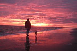 Avondrood in Zeeland, Sunset by Yvonne de Waal Malefijt