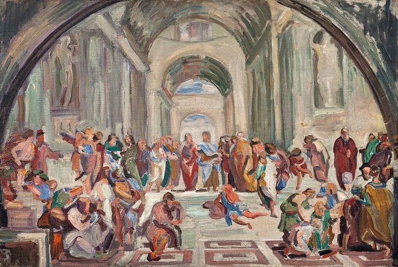 The School of Athens. Copy after Raphael, Jens Adolf Jerichau by Masterful Masters