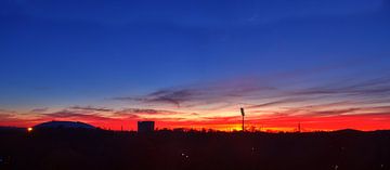 Avondpanorama vanuit Gelsenkirchen