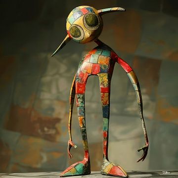 poupée fantaisiste colorée sur Gelissen Artworks