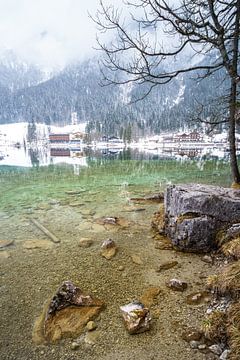 Hintersee in the Berchtesgader Land in winter