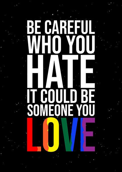 Someone You Love - Drapeau LGBTQ Solidarité arc-en-ciel Décoration murale par Millennial Prints