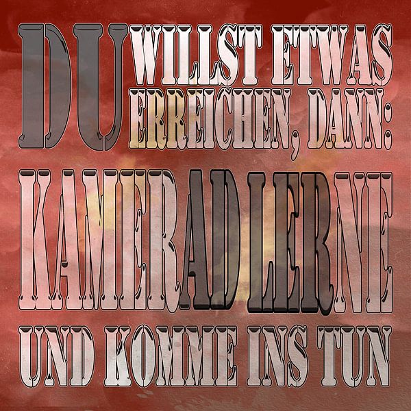 DU ADLER: Leinwanddruck für den Kameraden in dir, der zum TUN inspiriert von ADLER & Co / Caj Kessler