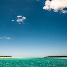 De Baie d'Upi op het Île des Pins in Nieuw-Caledonië. van Hilke Maunder