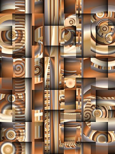 Flechtwerk Mustermix Braun