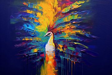 Peacock Painting by Preet Lambon