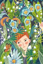 Femme dans la nature sur Caroline Bonne Müller