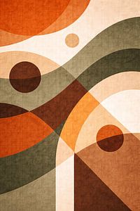 Retro Earth Tones Abstract Flow