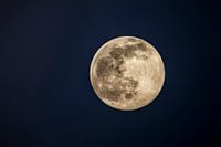 Volle maan in de donkere winternacht