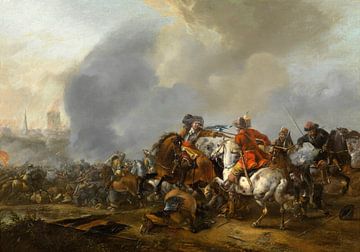 Cavalerie valt infanterie aan, Pieter Wouwerman