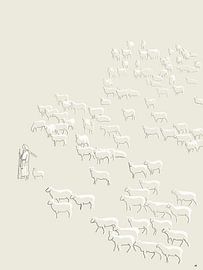 JésusLaissez les 99, Luc 15:3-7, Art religieux moderne