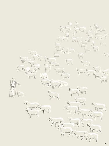 JesusLass die 99, Lukas 15:3-7, Moderne religiöse Kunst