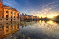 Mauritshuis, Binnenhof en Hofvijver tijdens zonsondergang van Rob Kints thumbnail
