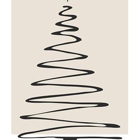 Minimalistischer Weihnachtsbaum mit beigem Hintergrund von MDRN HOME