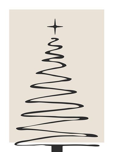 Minimalistische Kerstboom met beige achtergrond van MDRN HOME
