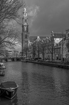 Westerkerk seen from the Prinsengracht in Amsterdam by Peter Bartelings