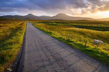 Zonsondergang in Skye, Schotland van Nick Van Goubergen