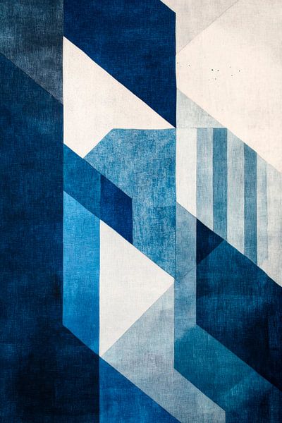 Geometrisches Blau von Poster Art Shop
