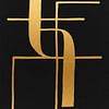Modern minimalistisch: Art Deco in Zwart en Goud van STUDIO ARTSY
