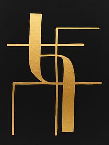 Moderner Minimalismus: Art Deco in Schwarz und Gold