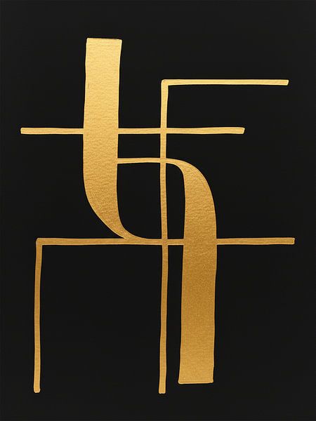 Moderner Minimalismus: Art Deco in Schwarz und Gold von STUDIO MINIMAL ART