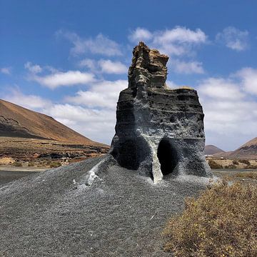 Mysterious rock on island of Lanzarote