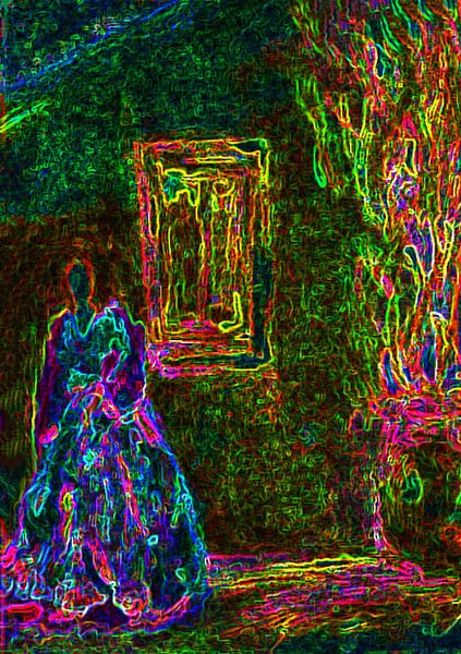 Eine bunte Neon-Nacht auf Ibiza. von Ineke de Rijk