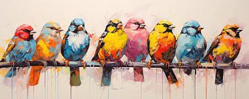 Colourful Bird Art | Colourful Birds by Eye catching paintings
