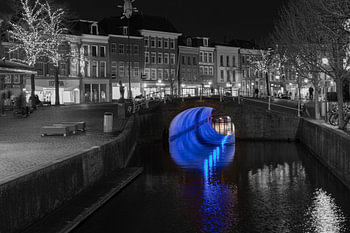Leeuwarden zwartwit met kleur