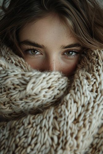 Winteruitzicht vrouw