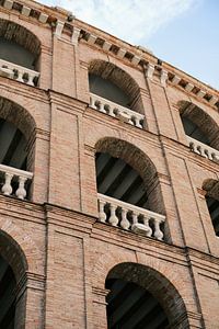 Detail van Plaza de Toros, arena voor stierenvechten in Valencia // Spanje // Reis- en Straatfotografie